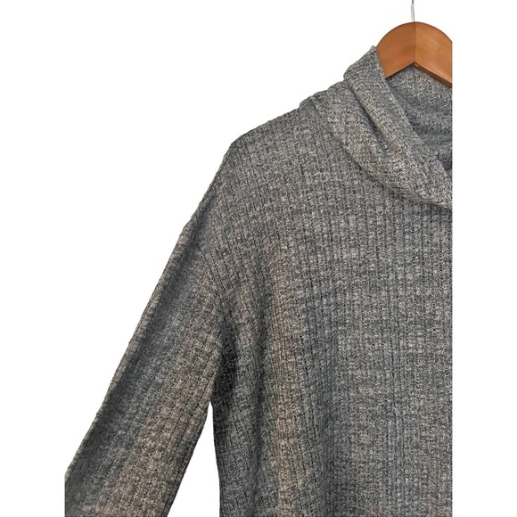 Anthropologie Maeve Cowl Neck Ribbed Boho Sweater in Grey Size Small - Picture 8 of 8
